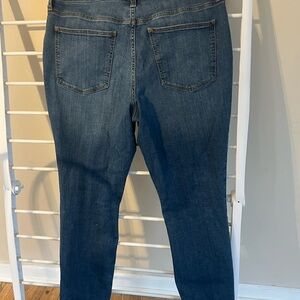 Women's Dark Blue Stretch Straight Jeans